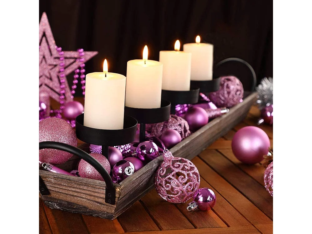 BOULES DE NOËL  KL-21X03 100SZT ROSE