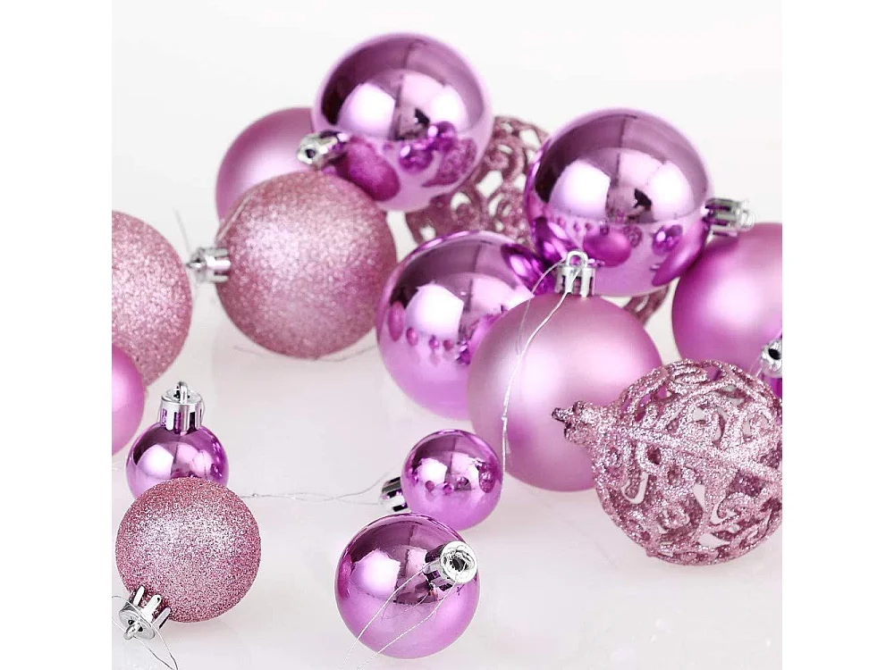 BOULES DE NOËL  KL-21X03 100SZT ROSE