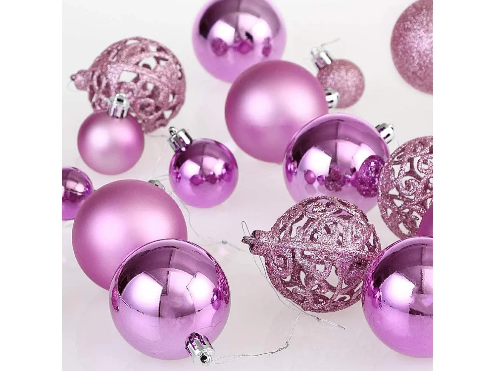 BOULES DE NOËL  KL-21X03 100SZT ROSE