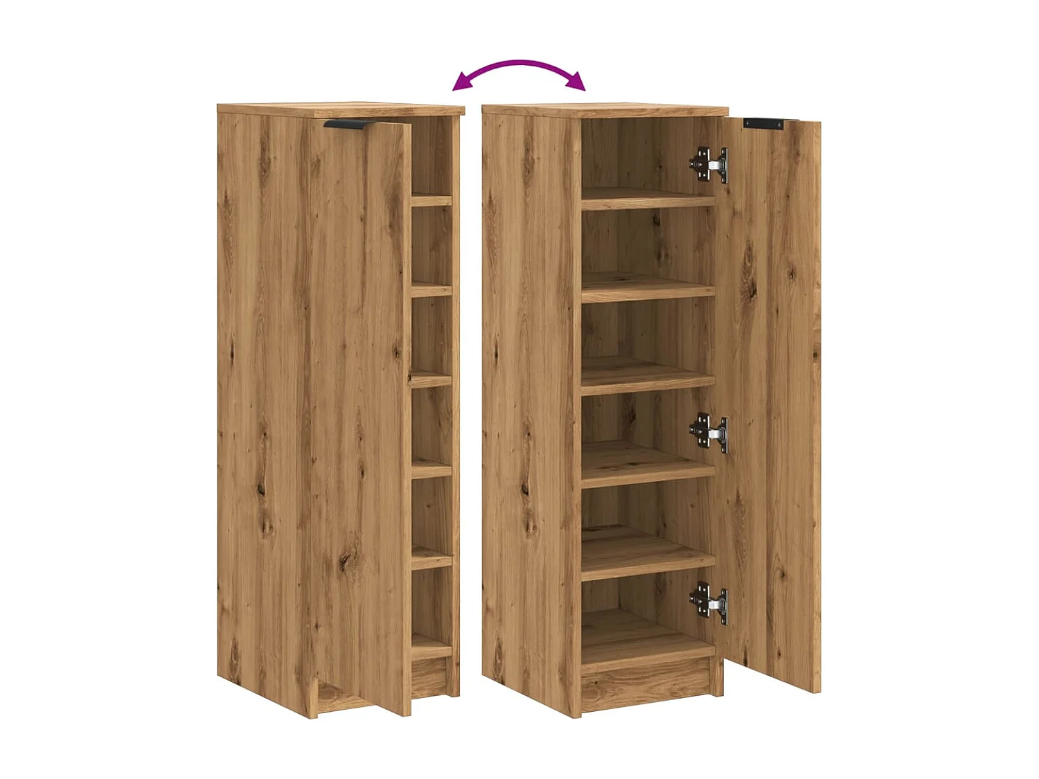 Schuhschrank Artisan-Eiche 29,5x35x100,5 cm Holzwerkstoff