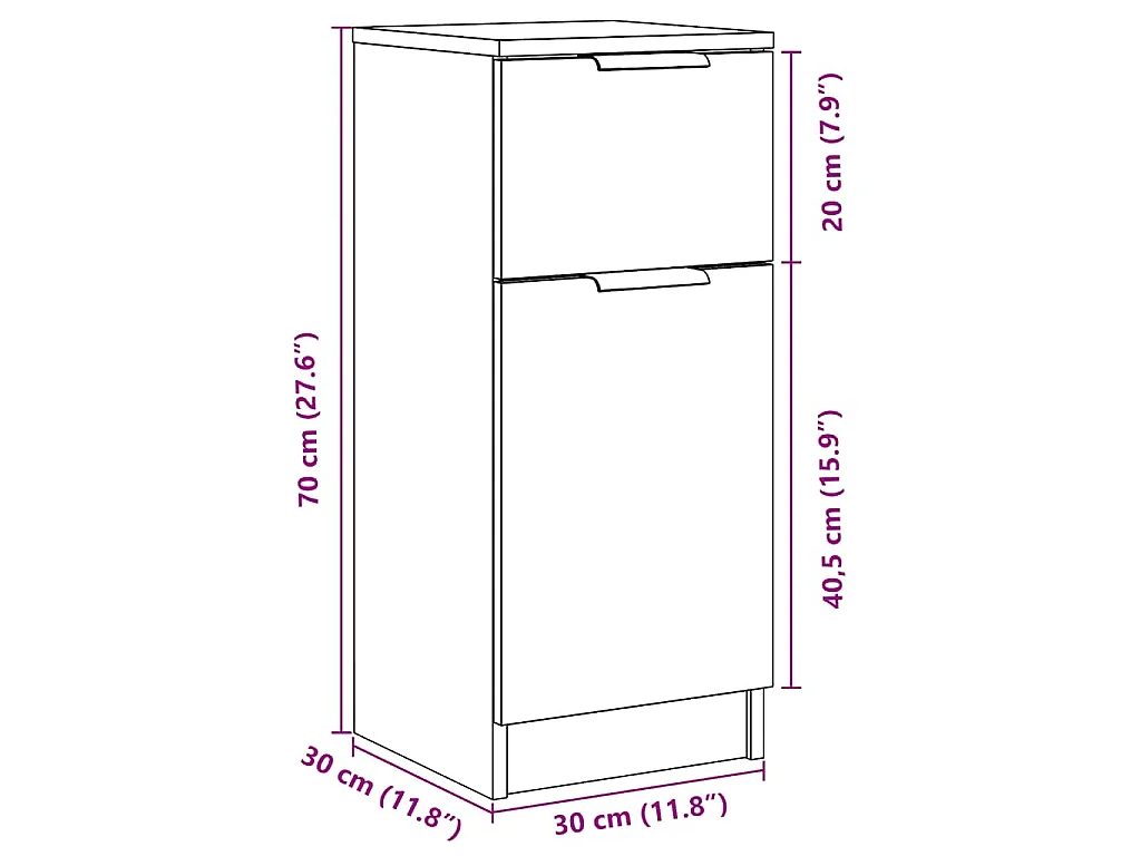 Schuhschrank Artisan-Eiche 29,5x35x100,5 cm Holzwerkstoff