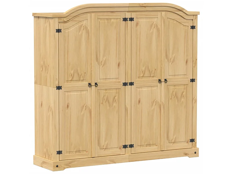 Armadio Corona 194x52x186 cm in Legno Massello di Pino