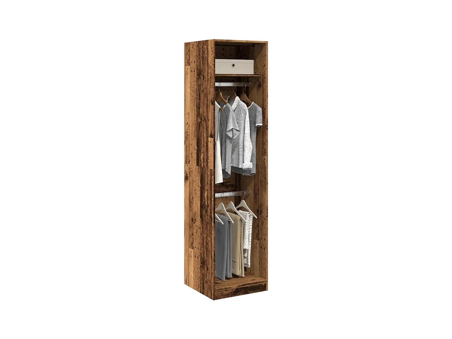 Garde-robe vieux bois 50x50x200 cm bois d'ingénierie
