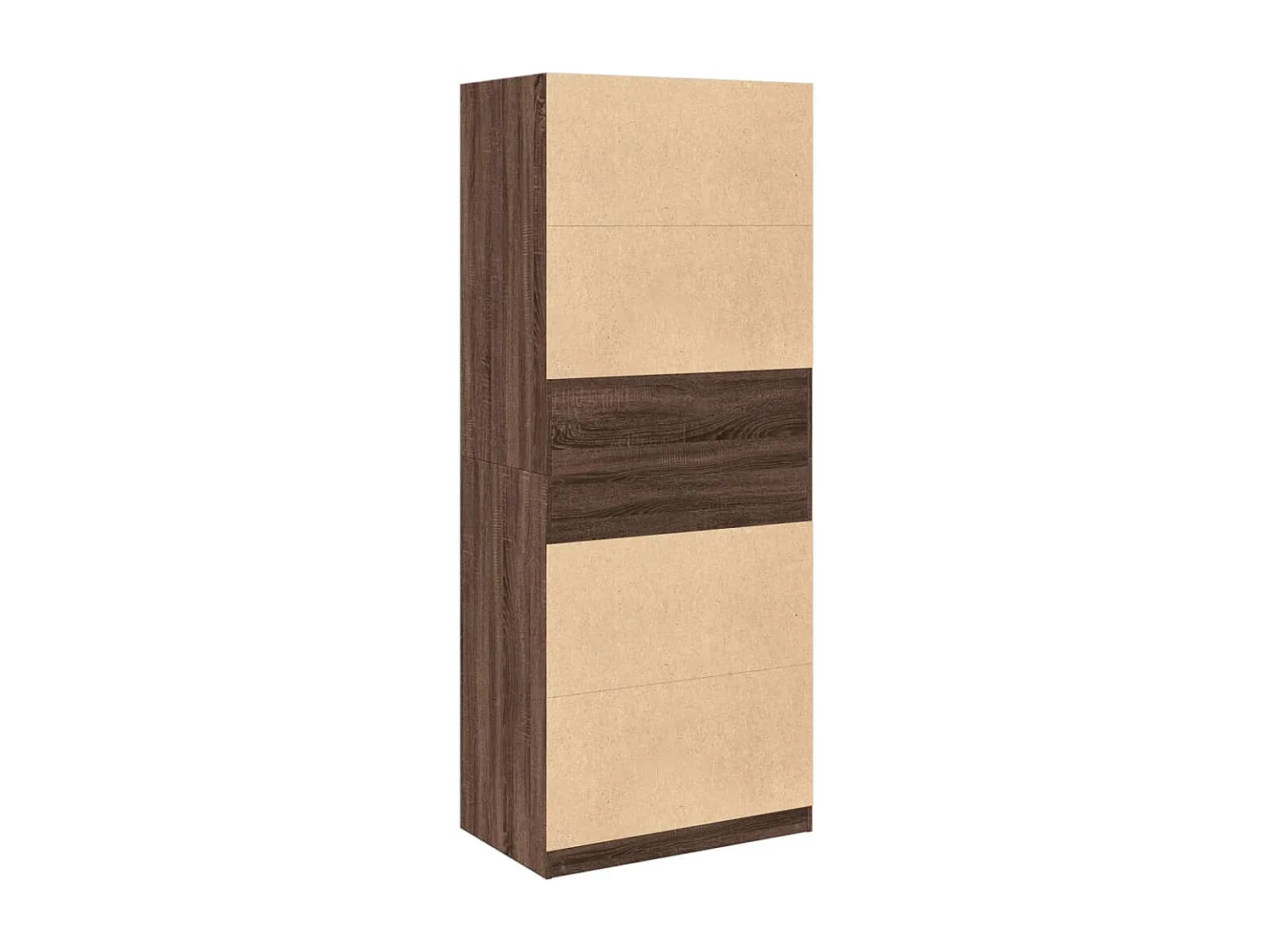 Kledingkast 80x50x200 cm bewerkt hout bruin eikenkleur