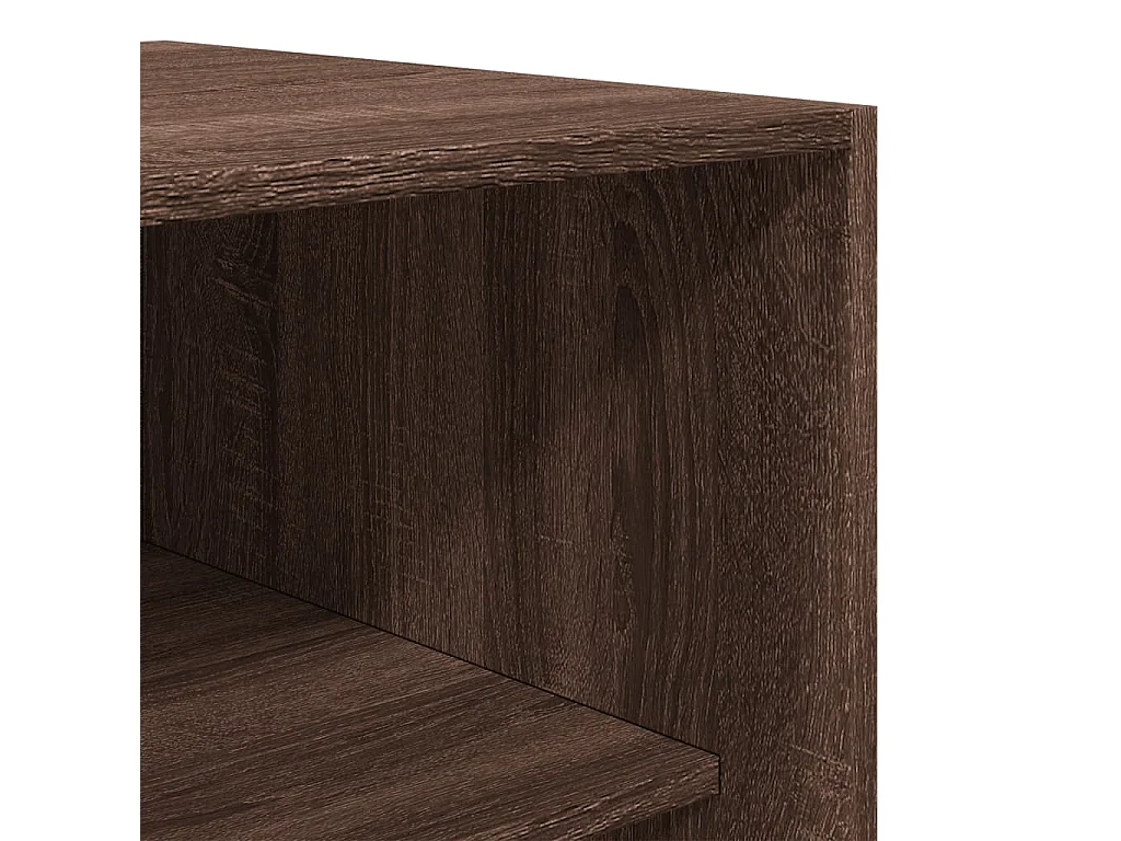 Kledingkast 80x50x200 cm bewerkt hout bruin eikenkleur