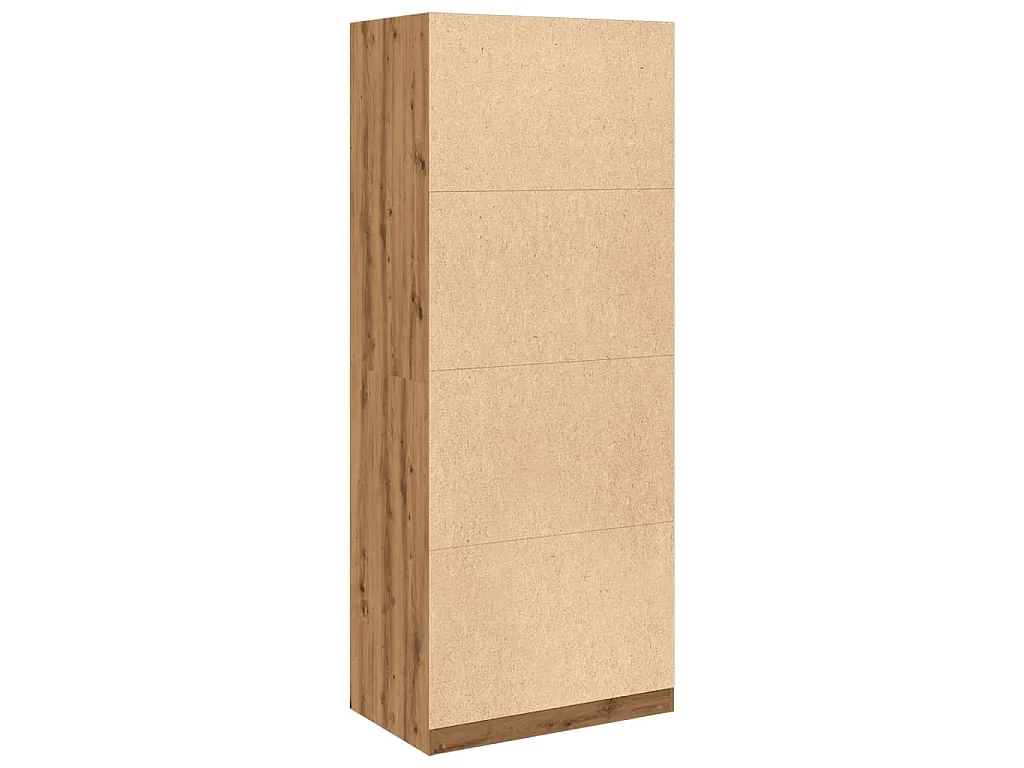 Garde-robe chêne artisanal 80x50x200 cm bois d'ingénierie