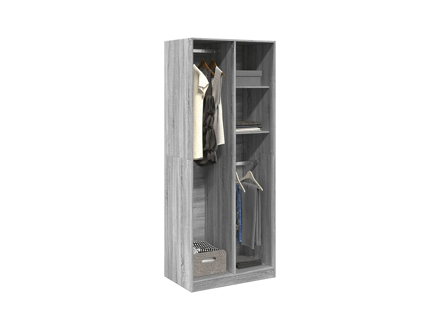 Garde-robe sonoma gris 80x50x200 cm bois d'ingénierie