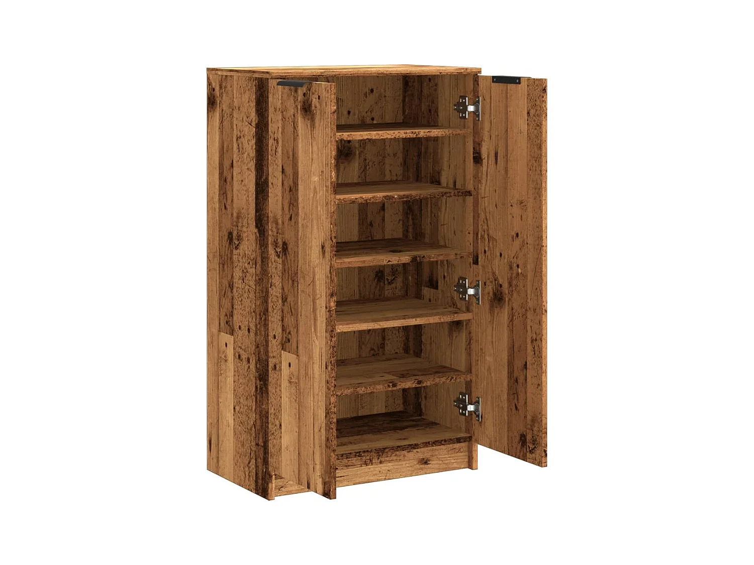 Armoire à chaussures vieux bois 59x35x100,5cm bois d'ingénierie