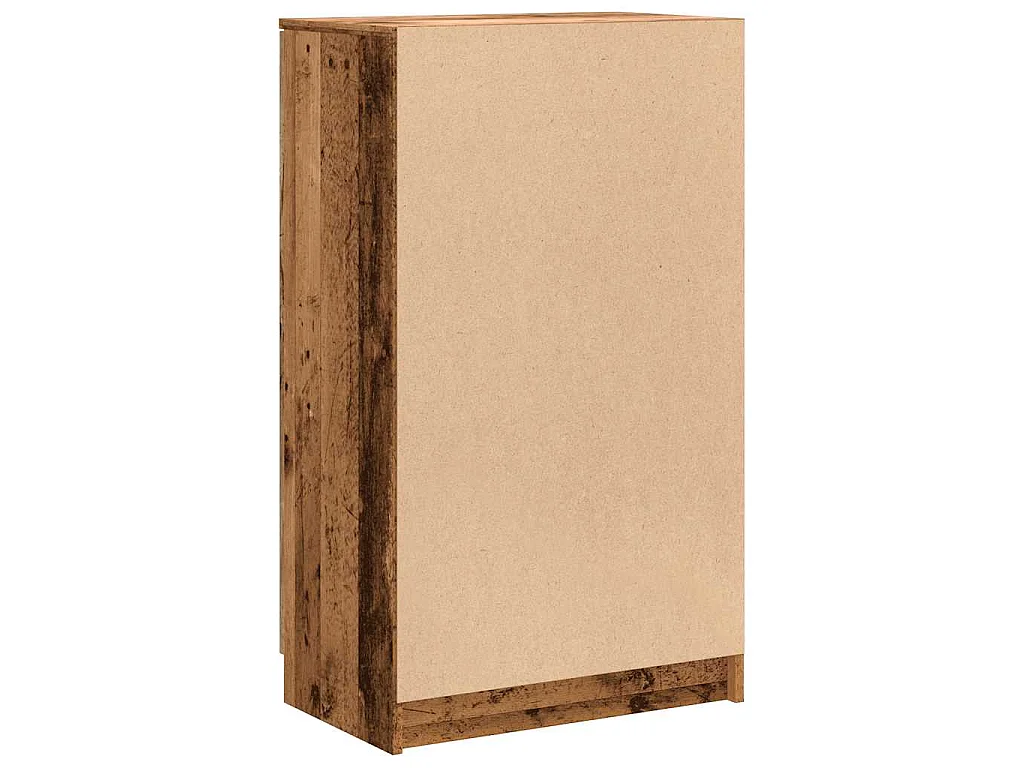 Schoenenkast 59x35x100,5 cm bewerkt hout oud houtkleurig