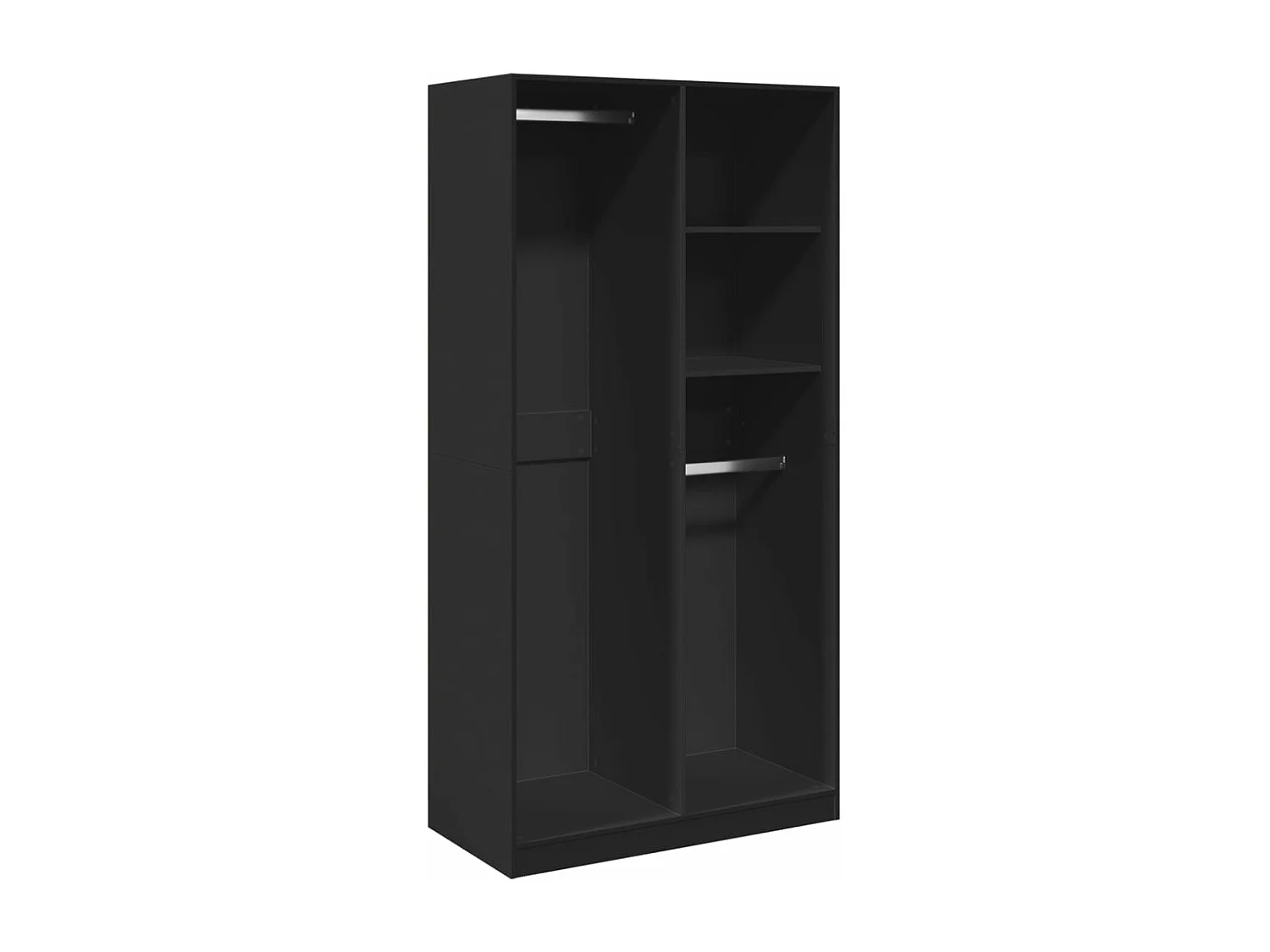 Armadio Nero 100x50x200 cm in Legno Multistrato