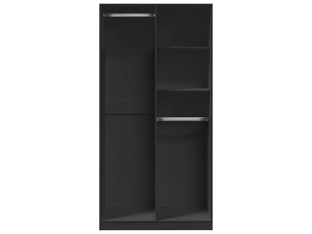 Roupeiro 100x50x200 cm contraplacado preto