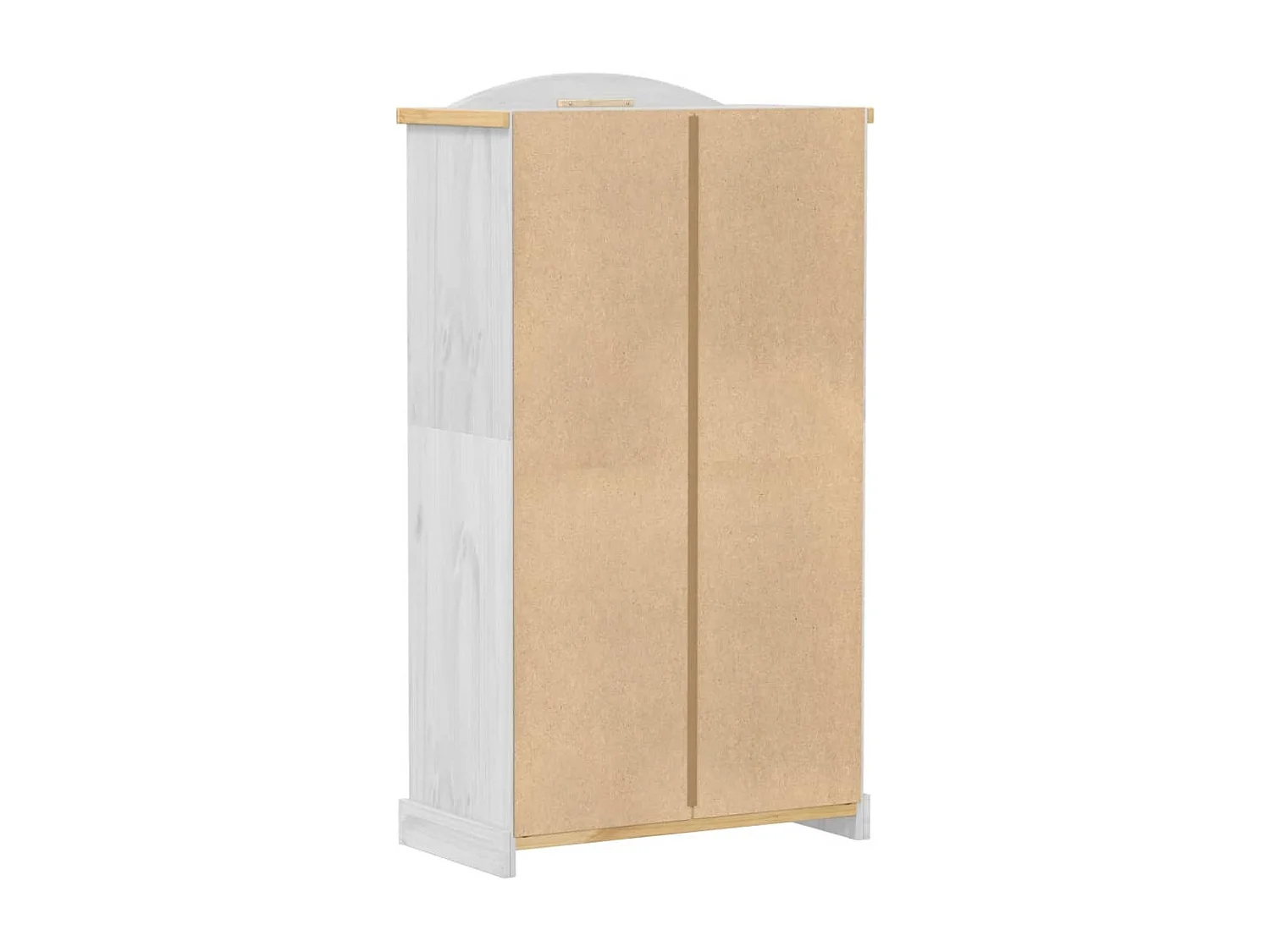 Armadio Corona Bianco 102x52x186 cm in Legno Massello di Pino