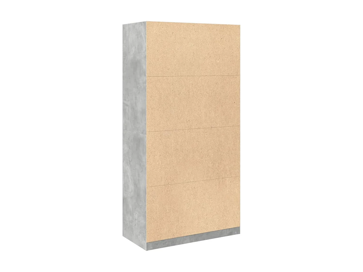 Kledingkast 100x50x200 cm bewerkt hout betongrijs