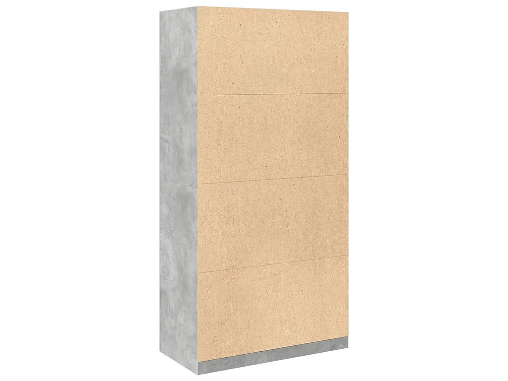 Armadio Grigio Cemento 100x50x200 cm in Legno Multistrato