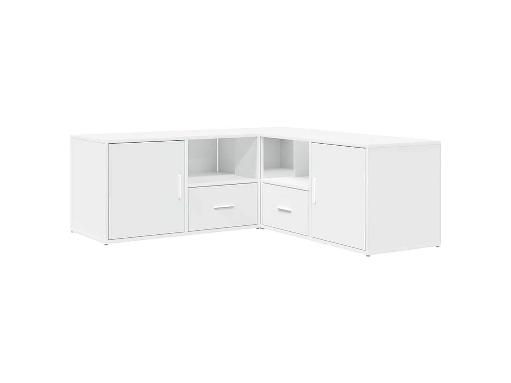 Armoire d'angle blanc 200x40x45 cm bois d’ingénierie