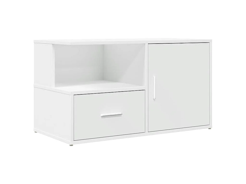 Armoire d'angle blanc 200x40x45 cm bois d’ingénierie