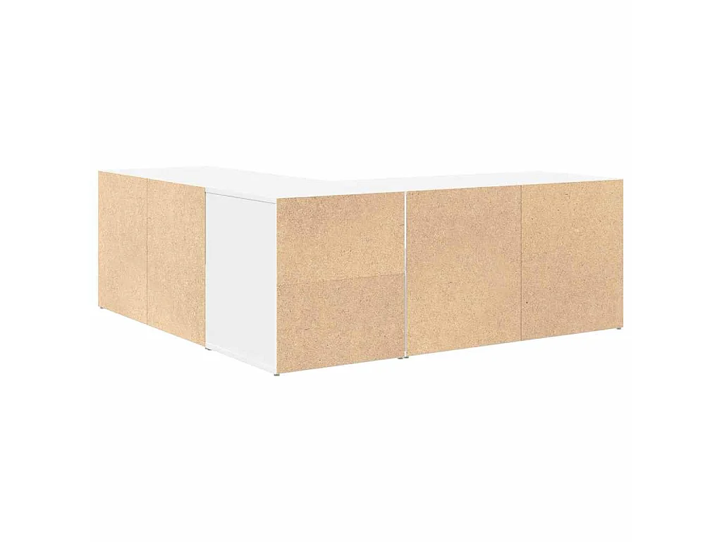 Mueble de esquina madera de ingeniería blanco 200x40x45 cm