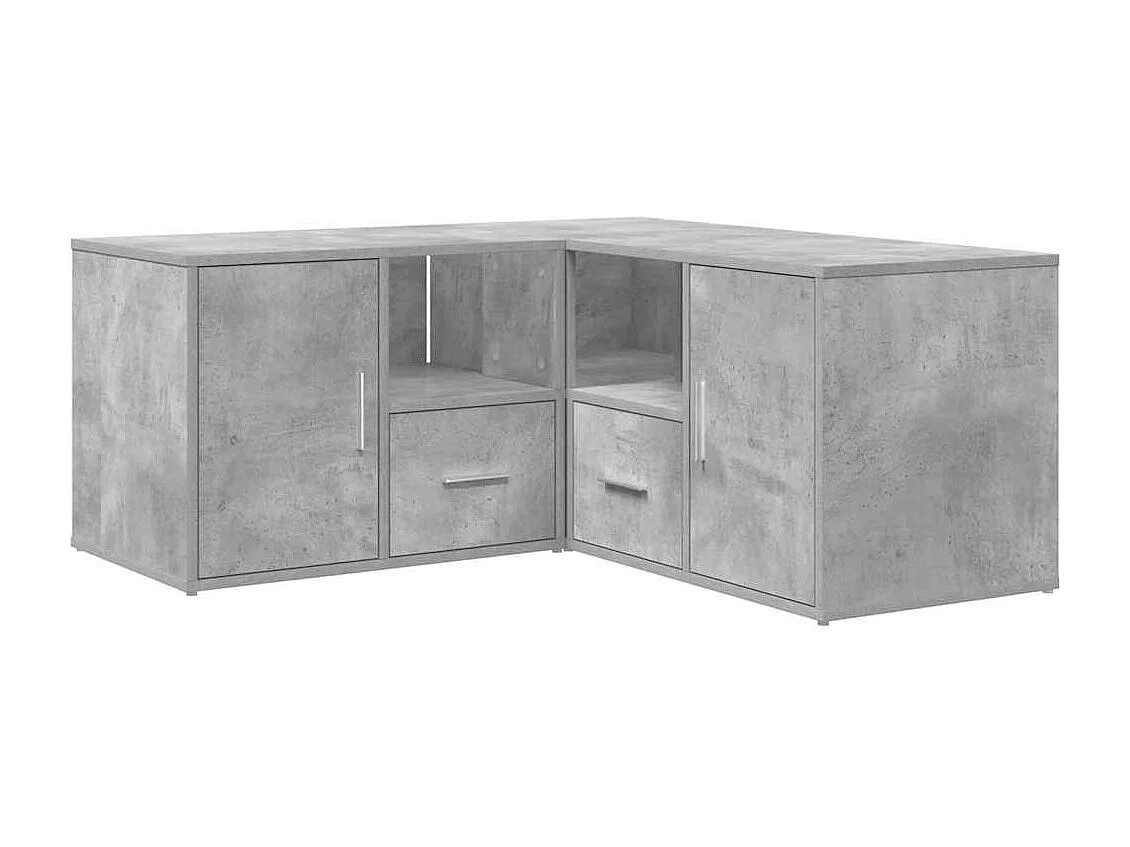 Armoire d'angle gris béton 160x40x45 cm bois d’ingénierie