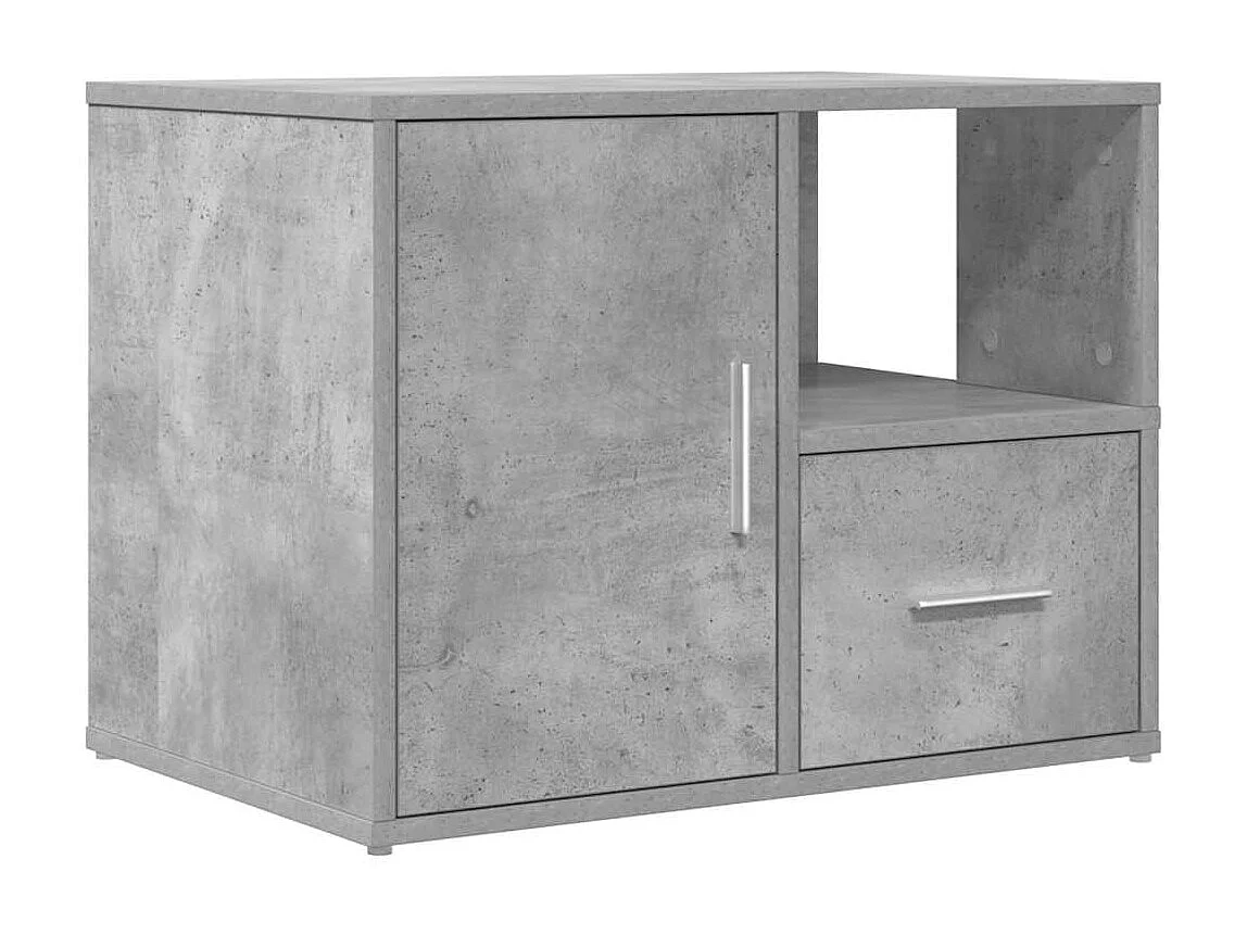 Armoire d'angle gris béton 160x40x45 cm bois d’ingénierie