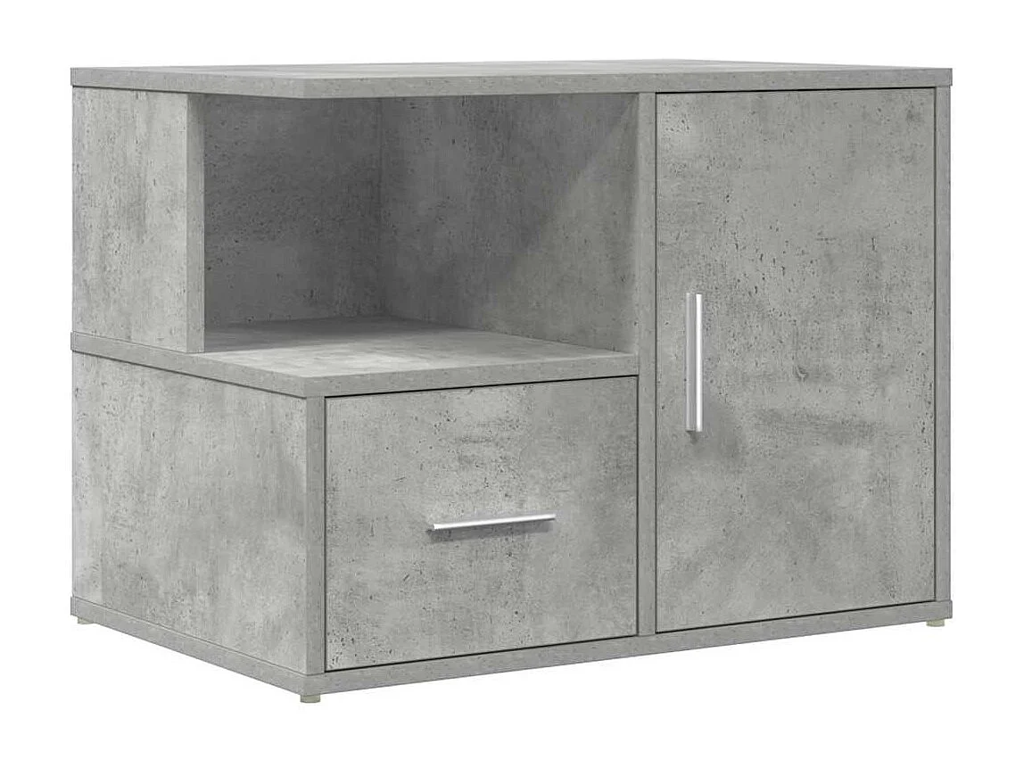 Armoire d'angle gris béton 160x40x45 cm bois d’ingénierie