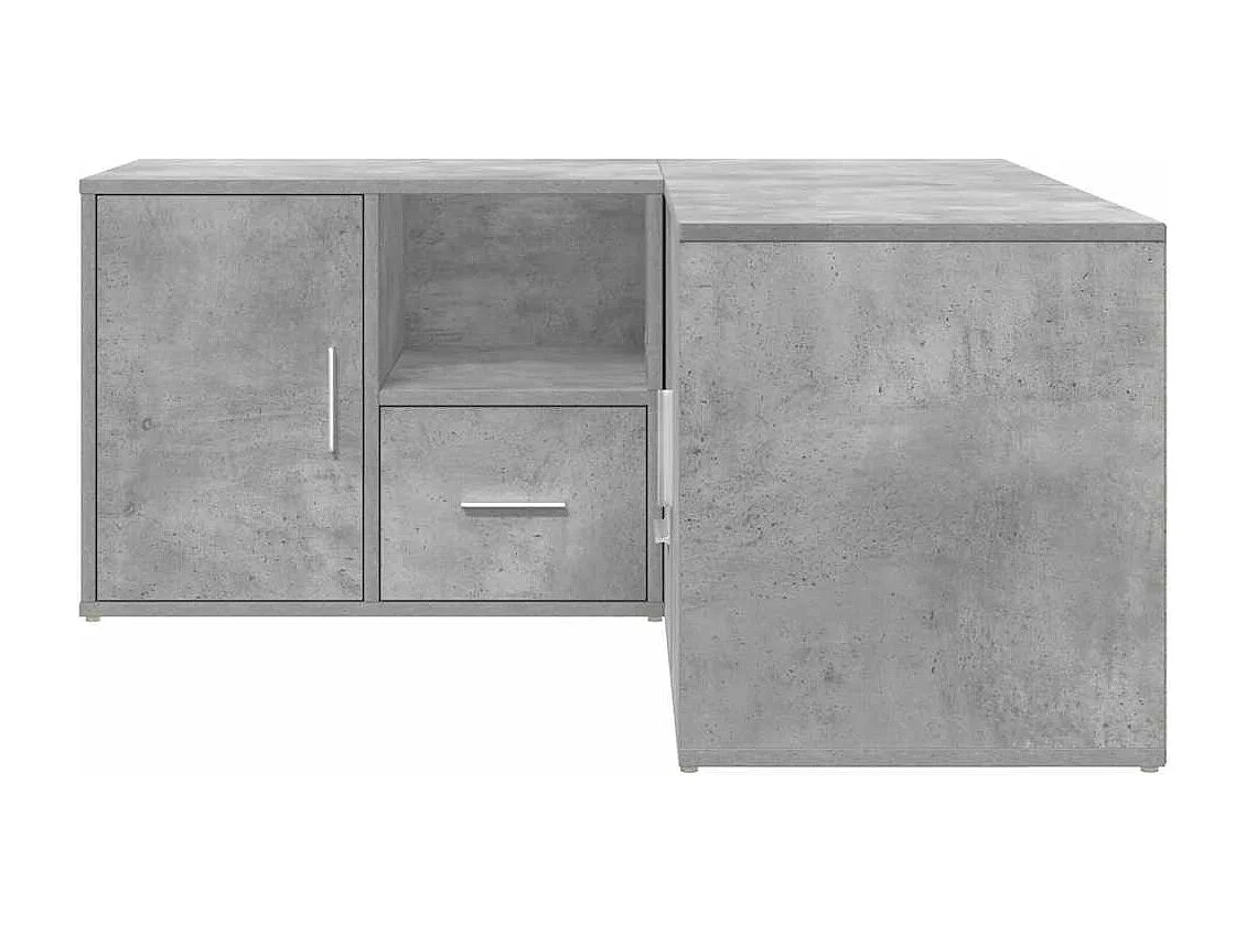 Armoire d'angle gris béton 160x40x45 cm bois d’ingénierie