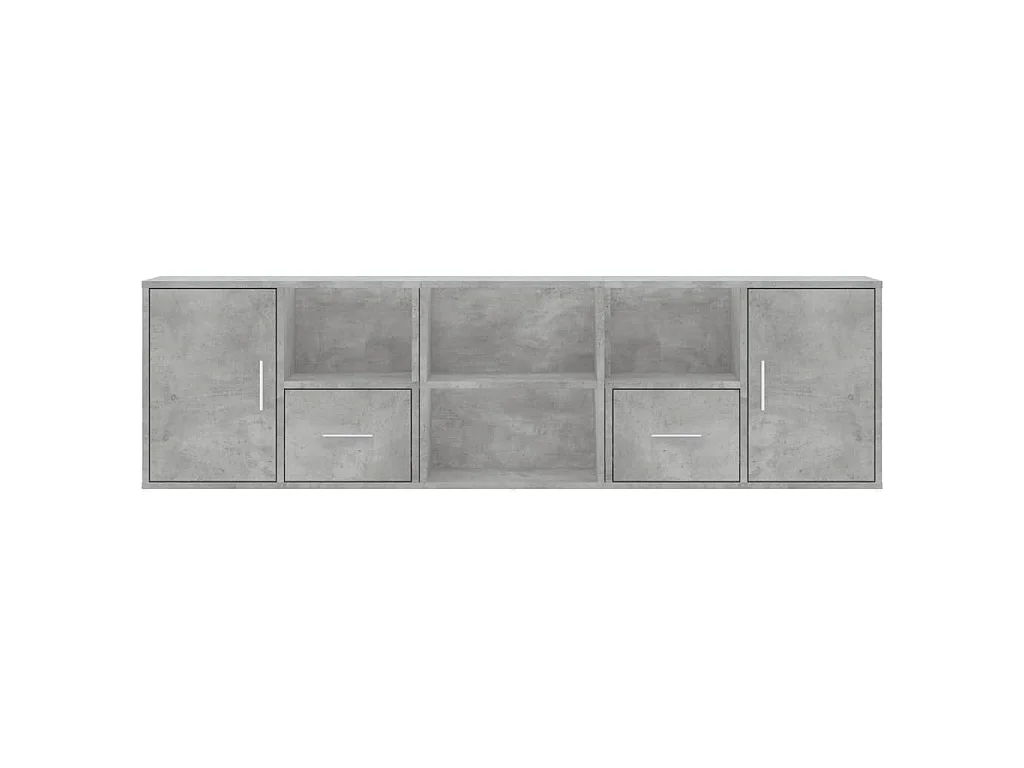Mobile Angolare Grigio Cemento 160x40x45 cm in Truciolato