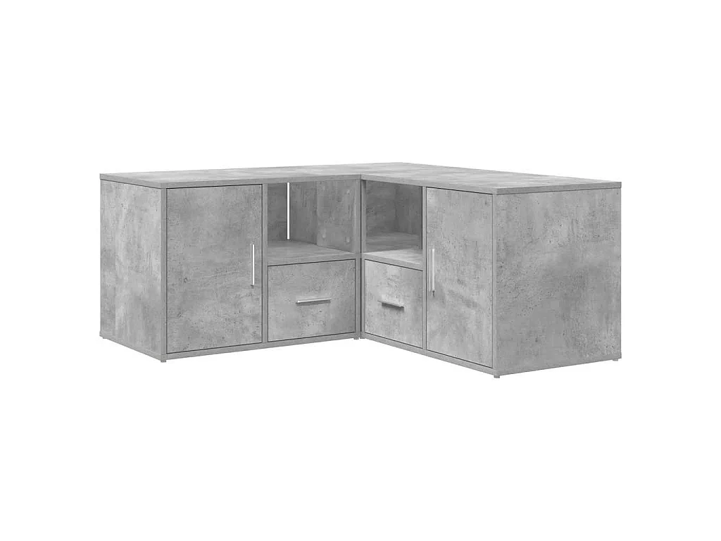 Hoekkast 160x40x45 cm bewerkt hout betongrijs