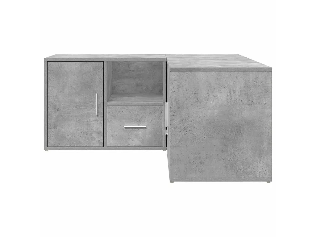 Hoekkast 160x40x45 cm bewerkt hout betongrijs