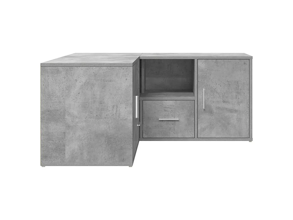 Hoekkast 160x40x45 cm bewerkt hout betongrijs