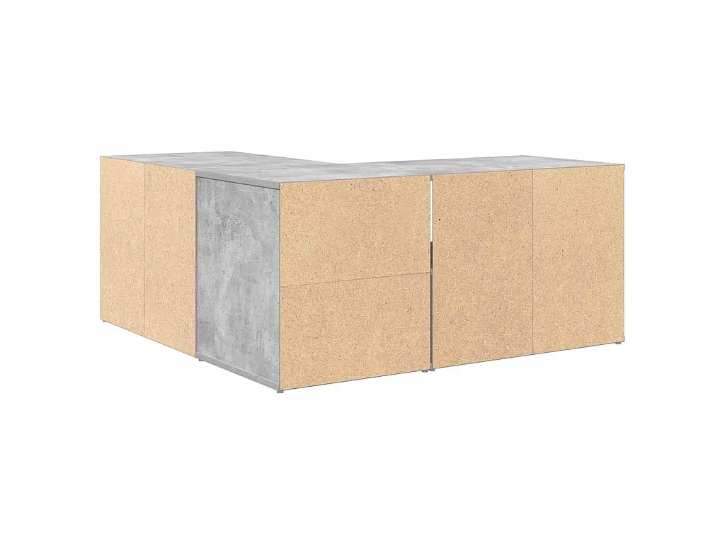 Armoire d'angle gris béton 160x40x45 cm bois d’ingénierie