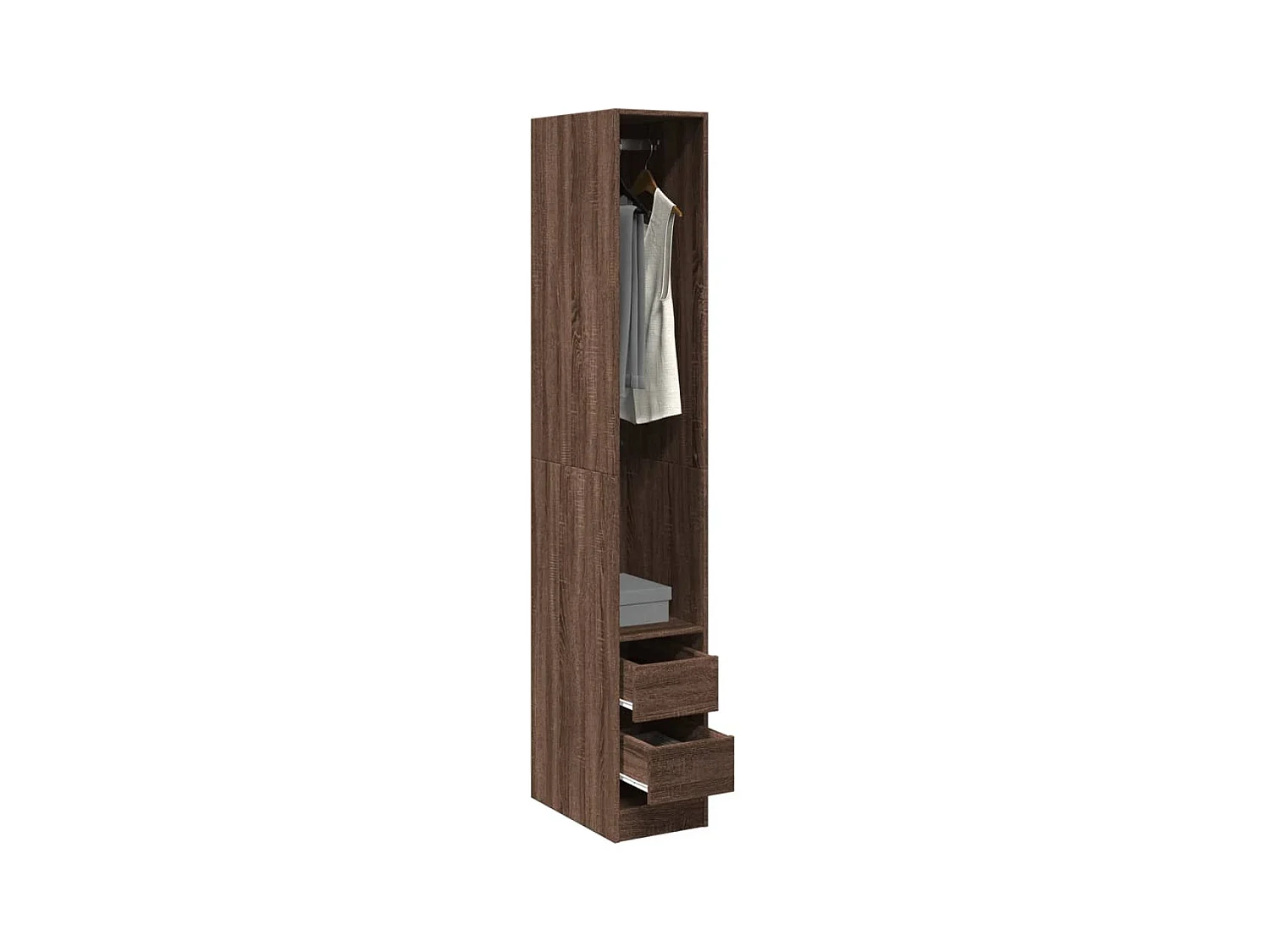 Armadio Rovere Marrone 30x50x200 cm in Legno Multistrato