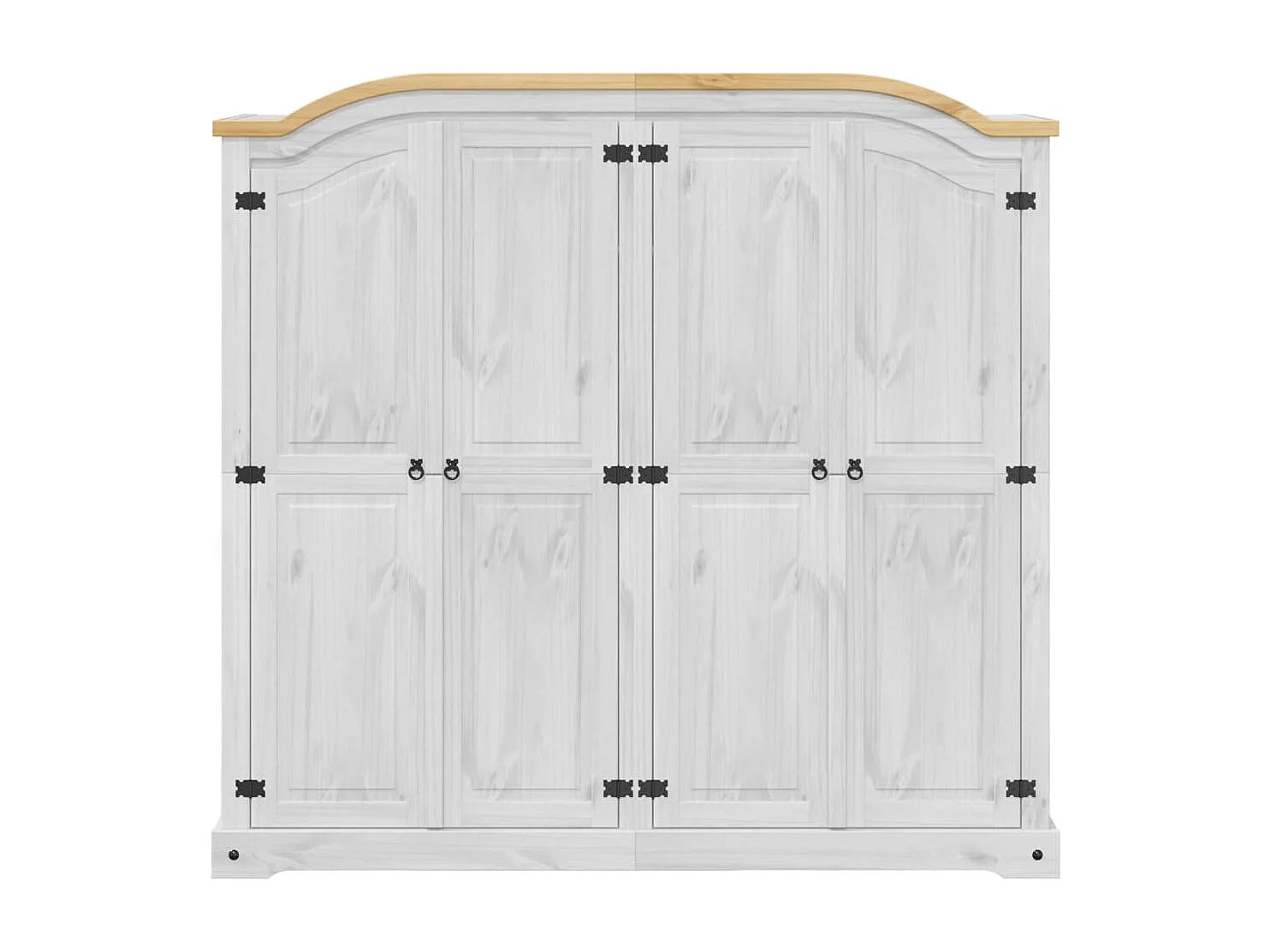 Garde-robe Corona blanc 194x52x186 cm bois de pin massif