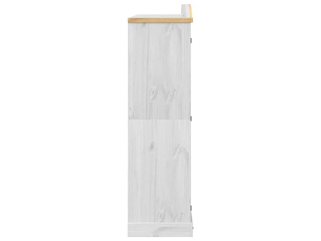 Armadio Corona Bianco 194x52x186 cm in Legno Massello di Pino