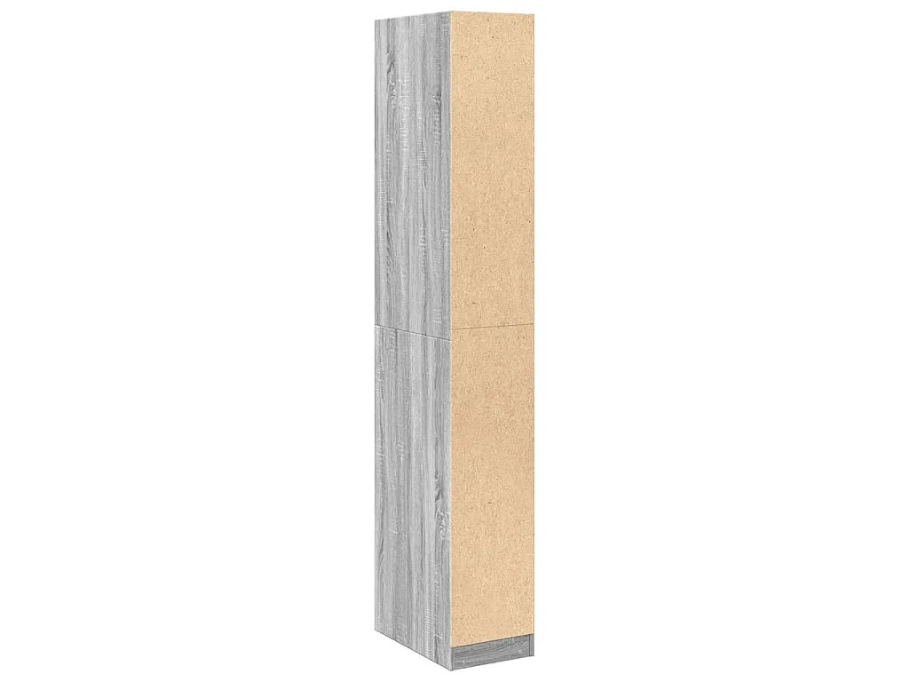 Armadio Grigio Sonoma 30x50x200 cm in Legno Multistrato