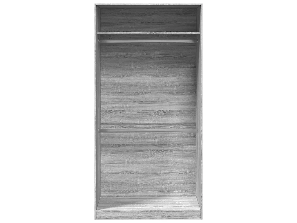 Kleiderschrank Grau Sonoma 100x50x200 cm Holzwerkstoff