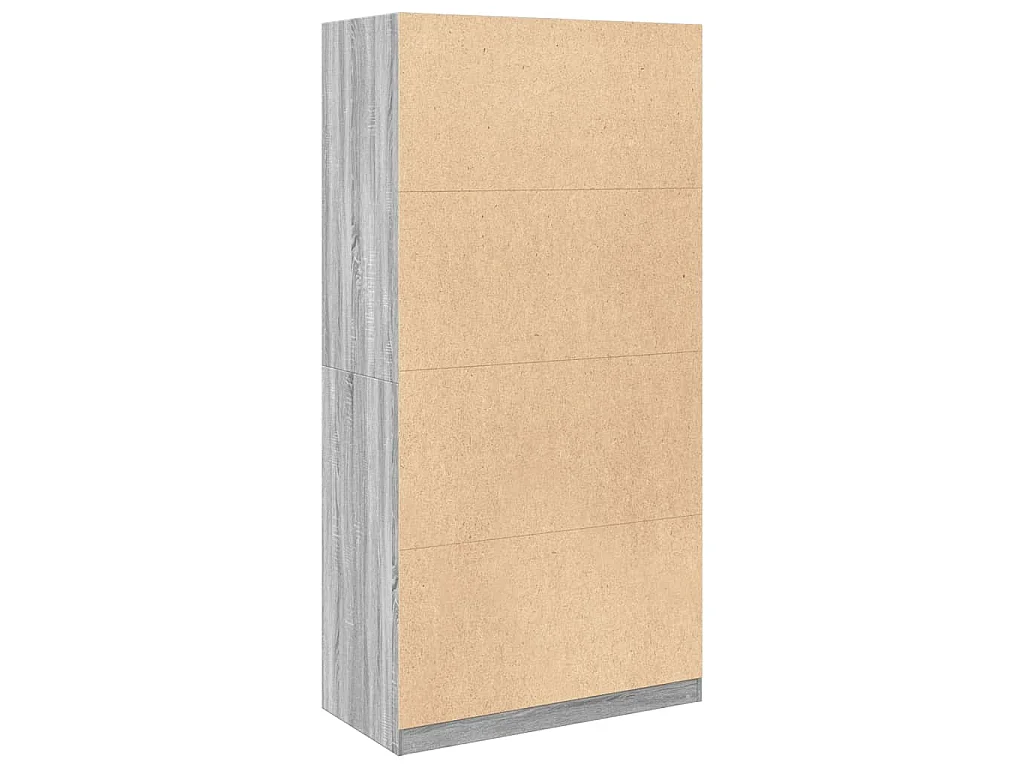 Kleiderschrank Grau Sonoma 100x50x200 cm Holzwerkstoff