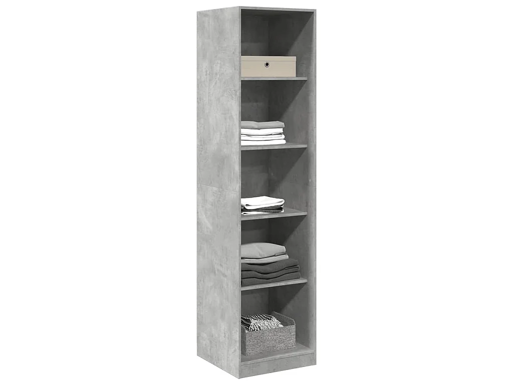 Armadio Grigio Cemento 50x50x200 cm in Legno tecnico