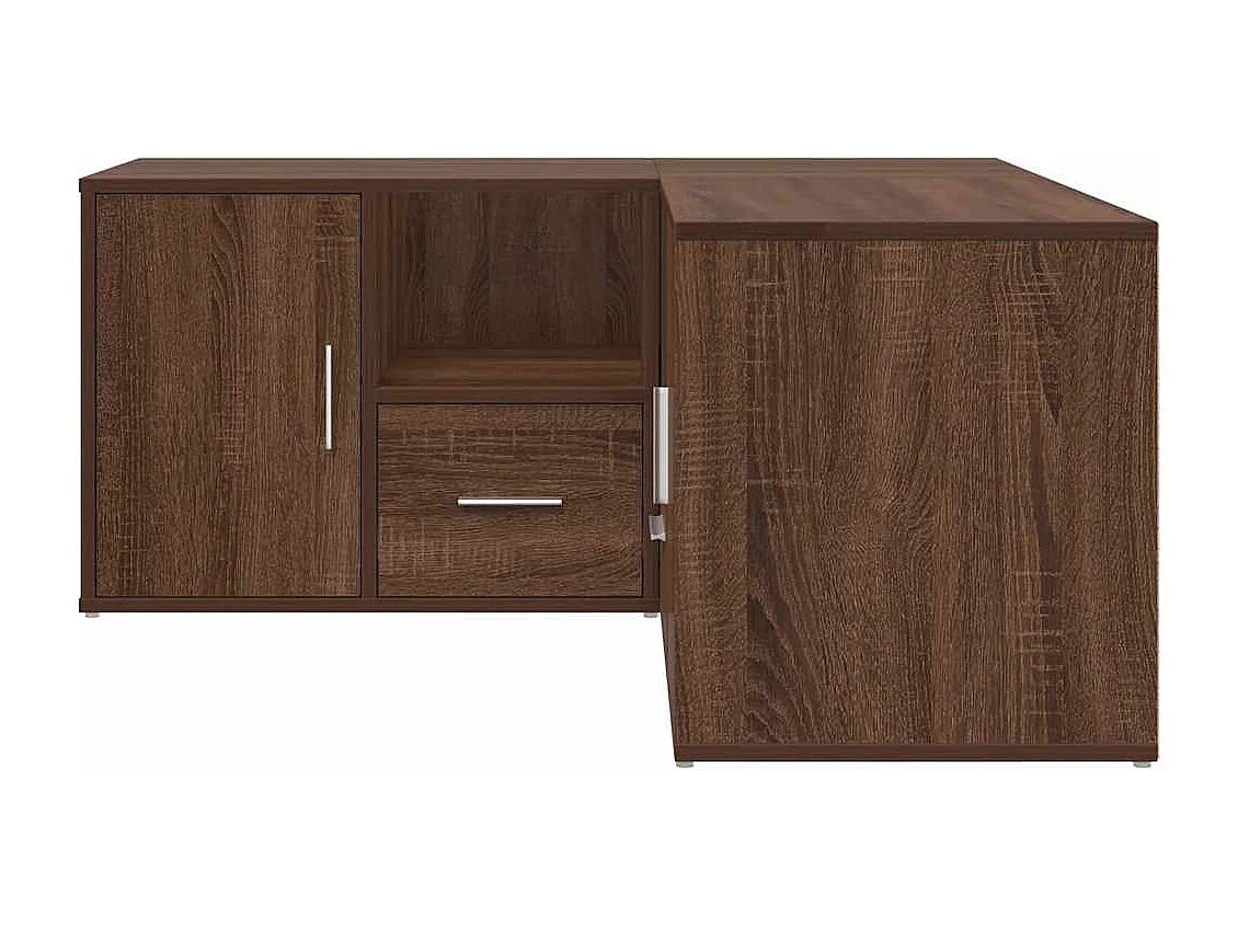 Hoekkast 160x40x45 cm bewerkt hout bruin eikenkleurig