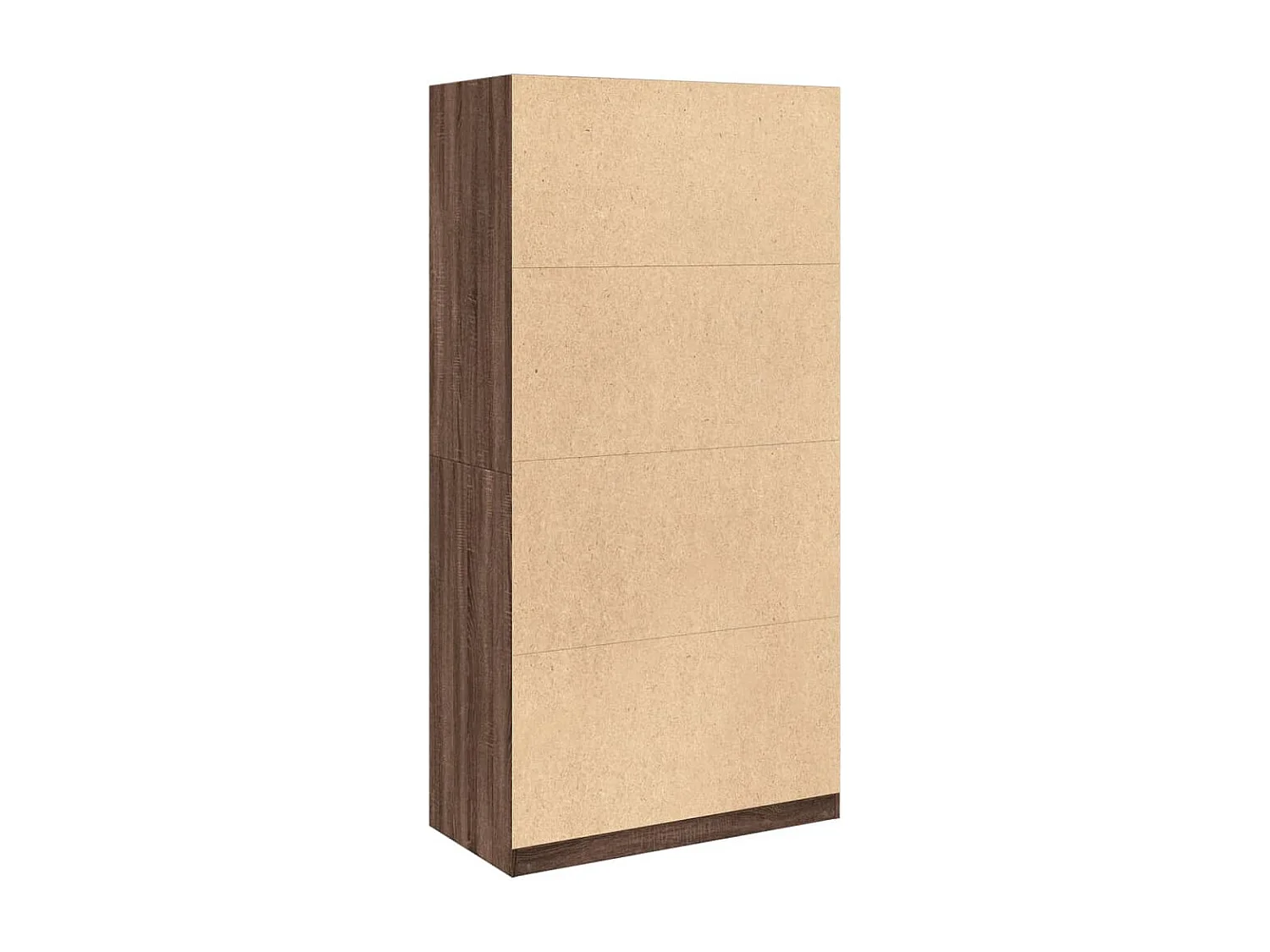 Kledingkast 100x50x200 cm bewerkt hout bruin eikenkleur