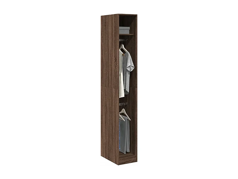 Kleiderschrank Braun Eichen-Optik 30x50x200 cm Holzwerkstoff