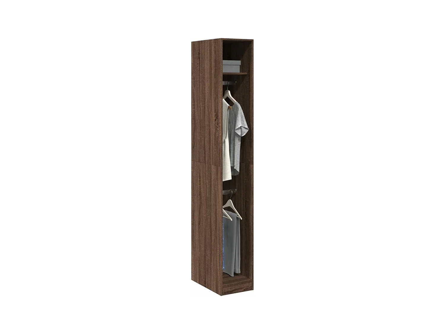 Armadio Rovere Marrone 30x50x200 cm in Legno Multistrato
