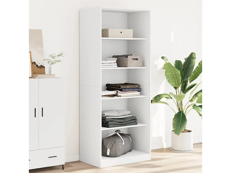 Kleiderschrank Weiß 80x50x200 cm Holzwerkstoff