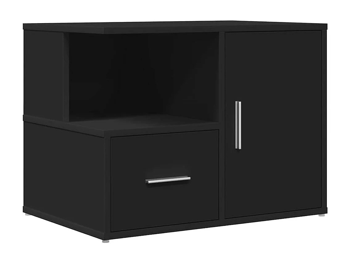 Hoekkast 160x40x45 cm bewerkt hout zwart