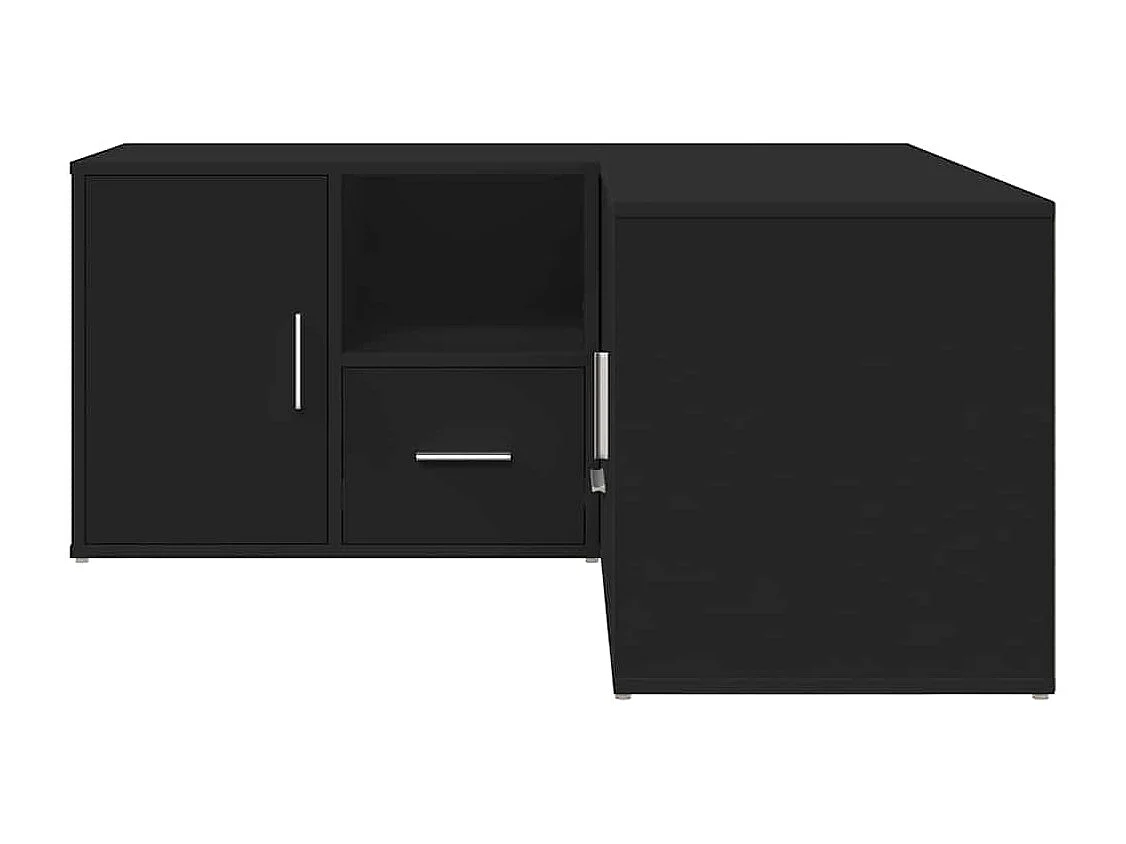 Hoekkast 160x40x45 cm bewerkt hout zwart