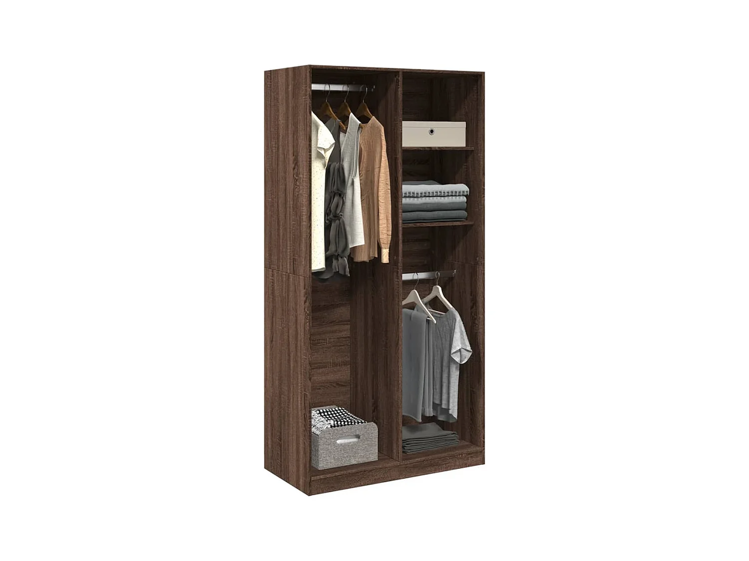 Garde-robe chêne marron 100x50x200 cm bois d'ingénierie