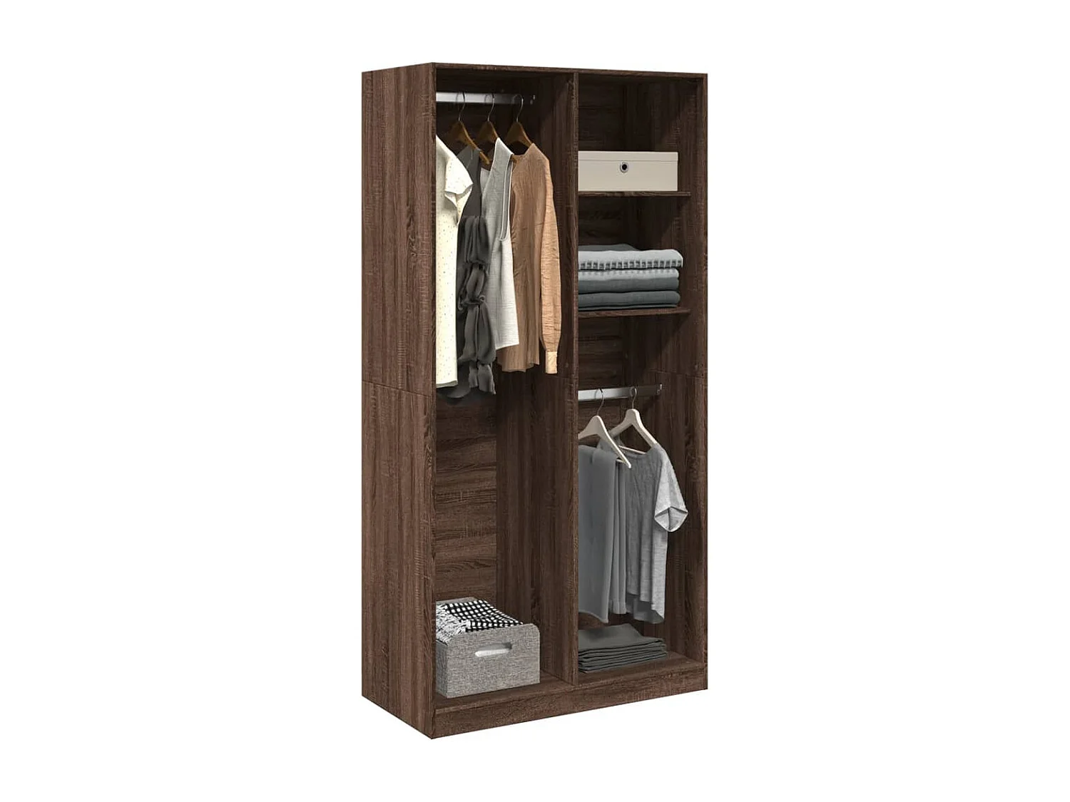 Garde-robe chêne marron 100x50x200 cm bois d'ingénierie