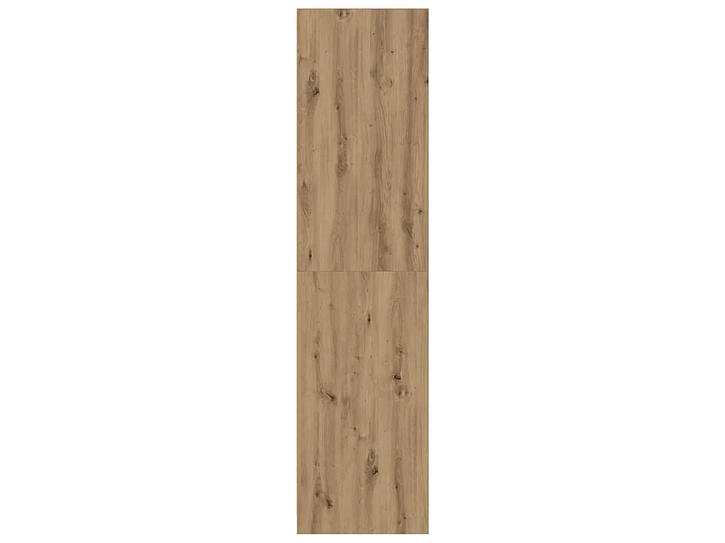 Kledingkast 100x50x200 cm bewerkt hout artisanaal eikenkleurig