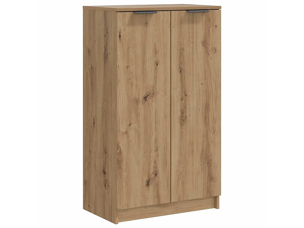 Schoenenkast 59x35x100,5 cm bewerkt hout artisanaal eikenkleur