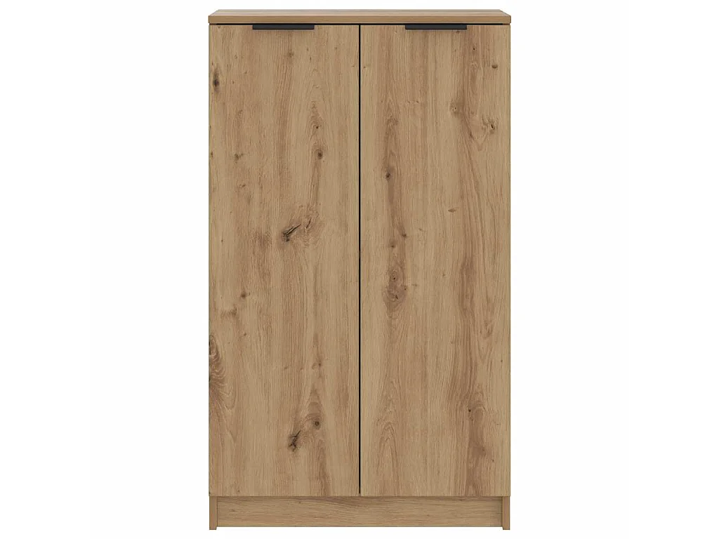 Schoenenkast 59x35x100,5 cm bewerkt hout artisanaal eikenkleur