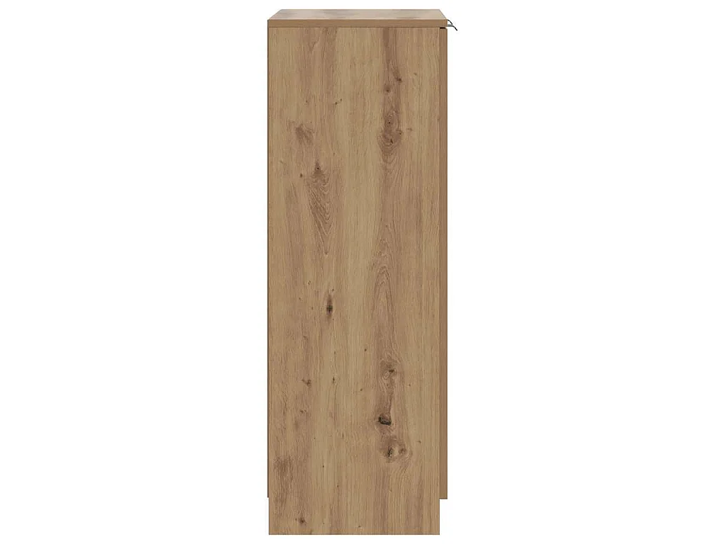 Schoenenkast 59x35x100,5 cm bewerkt hout artisanaal eikenkleur